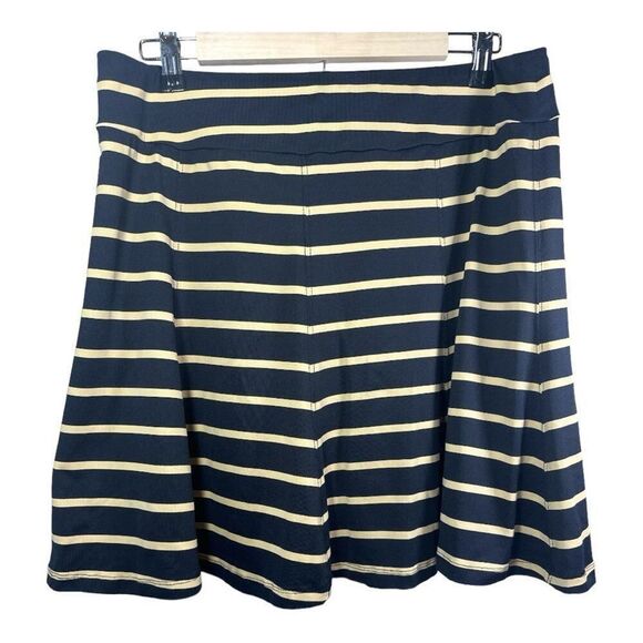 J. MCLAUGHLIN Women's Striped Catalina Mini Circle Skirt Black/Tan Size Large - Picture 1 of 5
